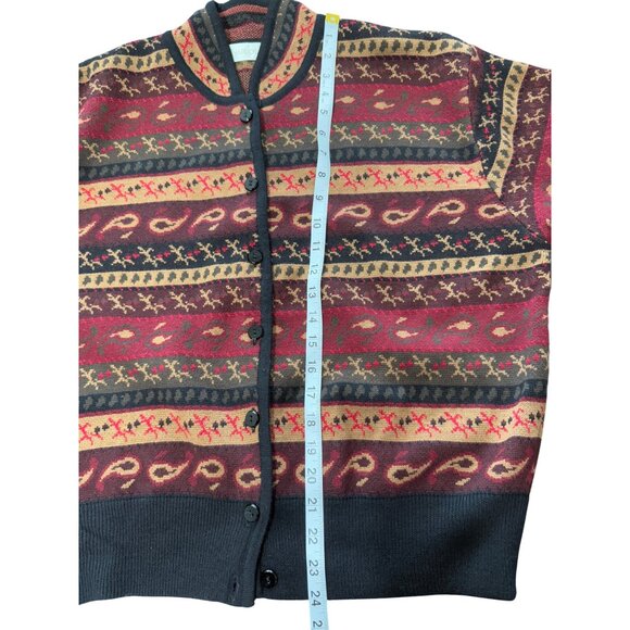 Dana Buchman Women's Wool Cardigan Sweater Button-Up Vintage Nordic Size M - Picture 6 of 8